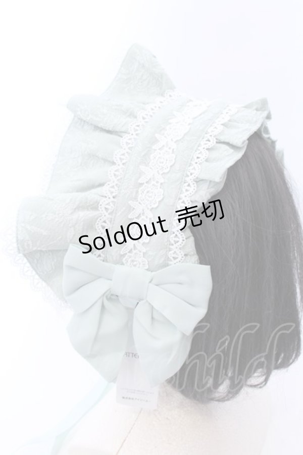 画像2: axes femme kawaii / メアリーハーフボンネット  ミント O-25-02-16-044-AX-AC-IG-OS (2)