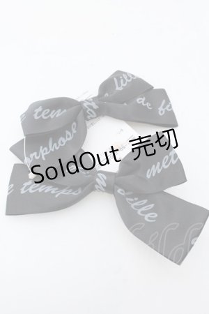 画像: 【SALE】metamorphose / ロゴリボンクリップ　  クロ O-25-05-29-1025-ME-AC-OW-ZT445-F002