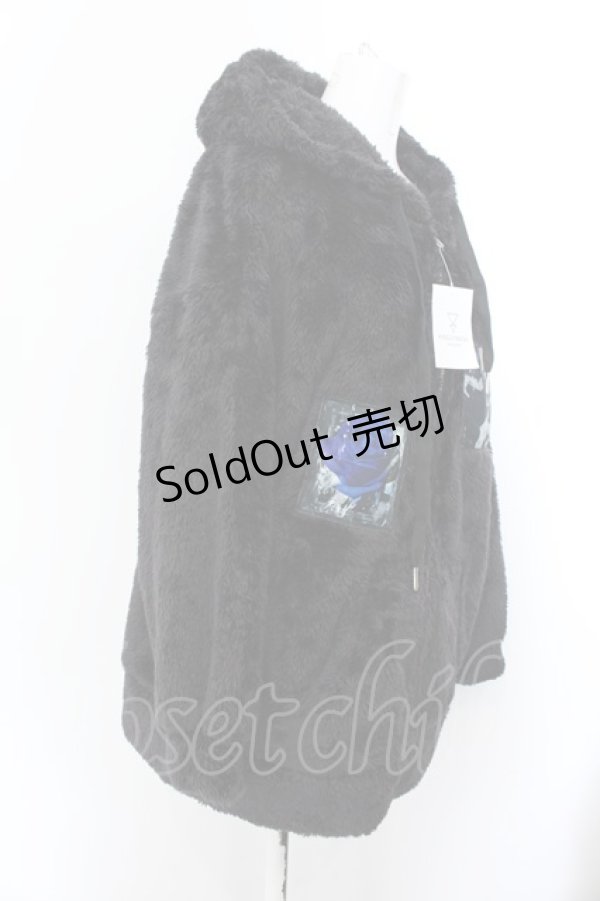 画像3: KINGLYMASK / ワッペンファーZIPパーカー M ブラック O-25-02-16-008-PU-JA-OW-ZT-C035 (3)