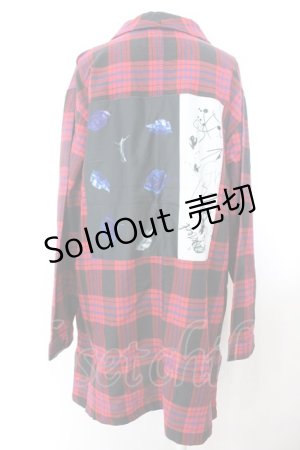 画像: KINGLYMASK / ワッペンチェックビックチェスター M レッド O-25-02-16-011-PU-JA-OW-ZI