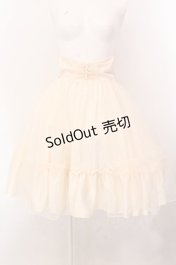 画像1: axes femme kawaii / Jewelry Mermaid コルセット風ティアードスカート  アイボリー O-25-02-18-041-AX-SK-IG-OS (1)