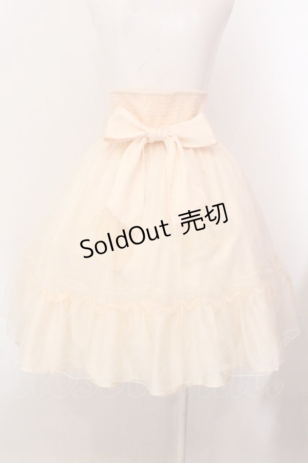 画像4: axes femme kawaii / Jewelry Mermaid コルセット風ティアードスカート  アイボリー O-25-02-18-041-AX-SK-IG-OS (4)