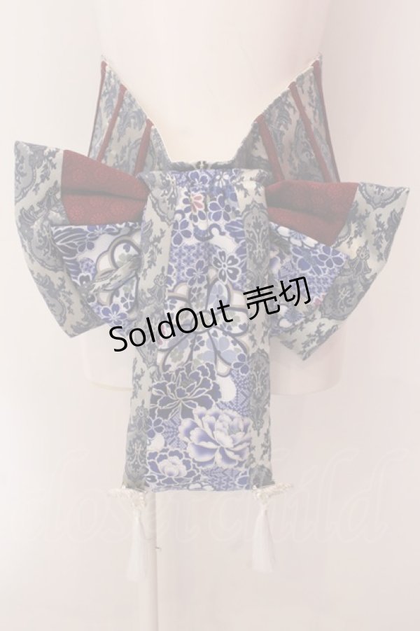 画像1: Qutie Frash / 花魁帯コルセット  ブルー O-25-02-18-052-QU-TO-YM-OS (1)