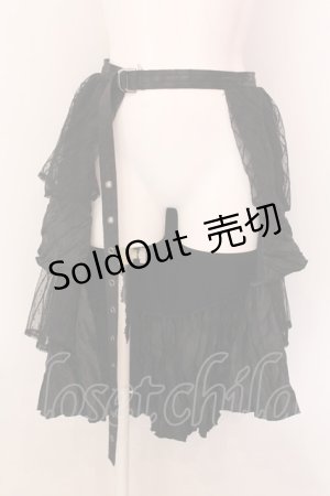 画像: Qutie Frash / テールラップスカート  ブラック O-25-02-18-054-QU-SK-YM-OS