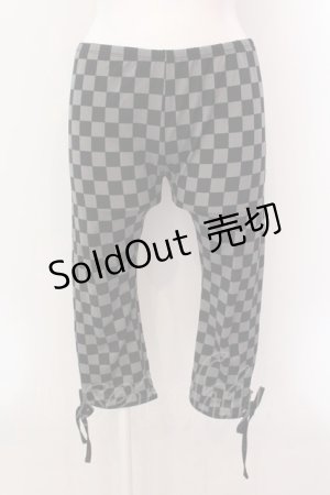 画像: ALGONQUINS / チェッカー柄レギンス  グレー×ブラック O-25-02-18-1003-AL-PA-IG-OS
