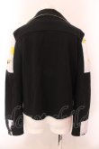 画像4: MINT NeKO / 歌広場淳コラボ　ライダースジャケット  ブラック×ホワイト×イエロー O-25-02-18-059-HN-TO-IG-ZY (4)