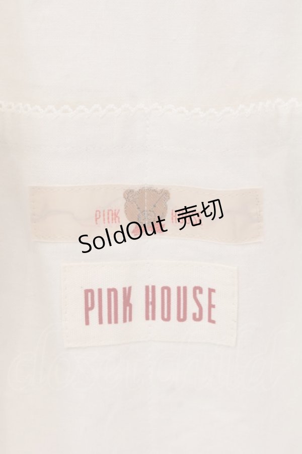 画像3: PINK HOUSE / くまちゃんのエプロンタブリエ  アイボリー O-25-02-18-062-LO-OP-IG-OS (3)