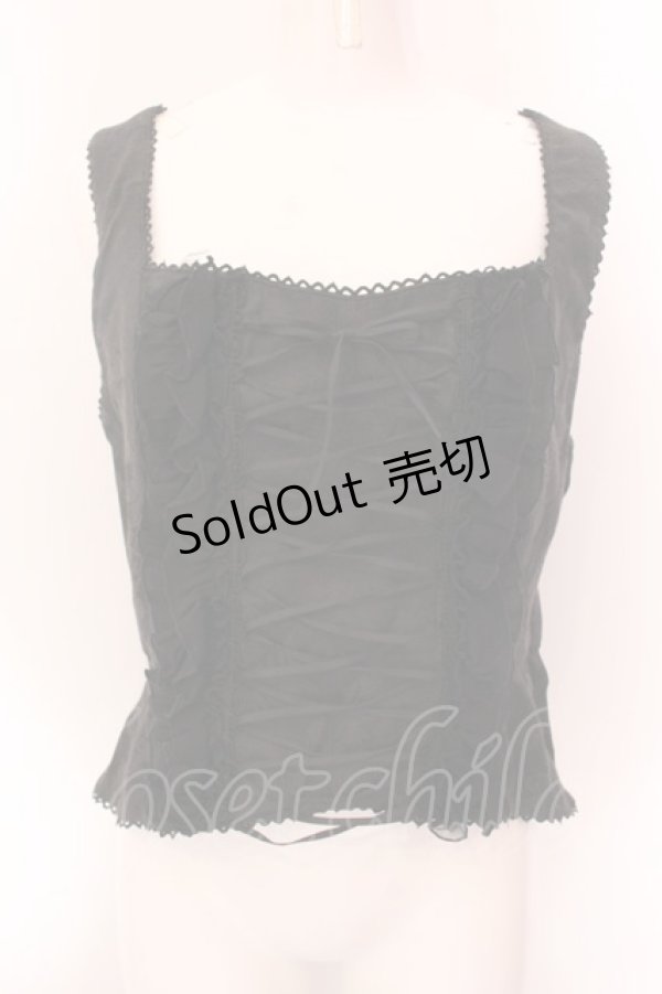 画像1: BPN / ジャガードレースアップビスチェ M ブラック O-25-02-18-066-GO-TO-IG-ZY (1)