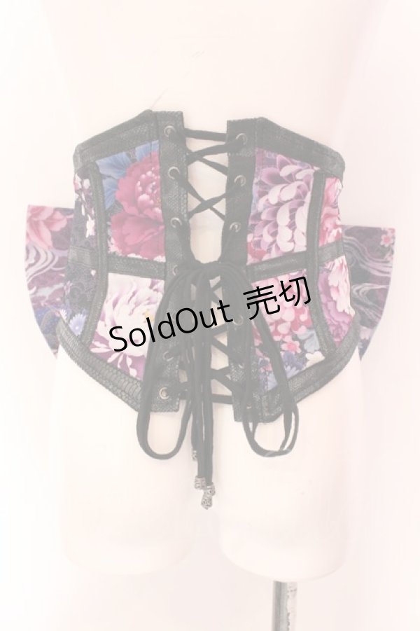 画像4: Qutie Frash / リボン帯コルセット  パープル×ブラック O-25-02-18-082-QU-ZA-IG-ZI (4)