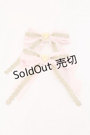 画像: Angelic Pretty / レースハートチャームベルリボンクリップSet  ピンク O-25-02-18-094-AP-AC-IG-OS