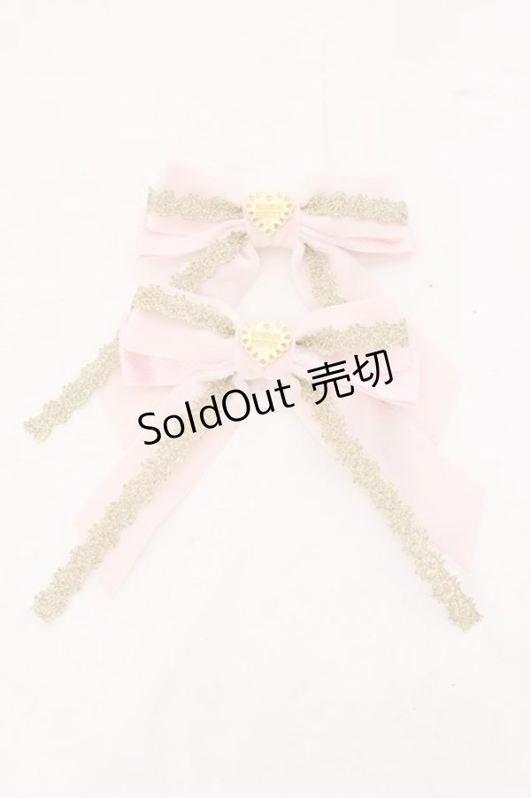 画像1: Angelic Pretty / レースハートチャームベルリボンクリップSet  ピンク O-25-02-18-094-AP-AC-IG-OS (1)