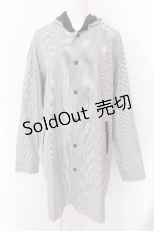 画像: MILKBOY / LONG HOODIE シャツ  ホワイト×ブラック×グレー O-25-02-18-015-MB-BL-IG-ZY