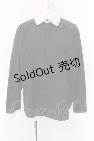 画像: MILKBOY / バイカラーシャツ  ブラック×ホワイト O-25-02-18-017-MB-BL-IG-ZY
