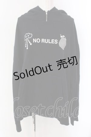 画像: MILKBOY / NO RULES フーディー  ブラック O-25-02-18-020-MB-TO-IG-OS