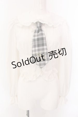 画像: Ank Rouge / ネクタイウエストきゅ!!プリンセスブラウス M シロ O-25-02-18-024-CA-BL-OW-OS