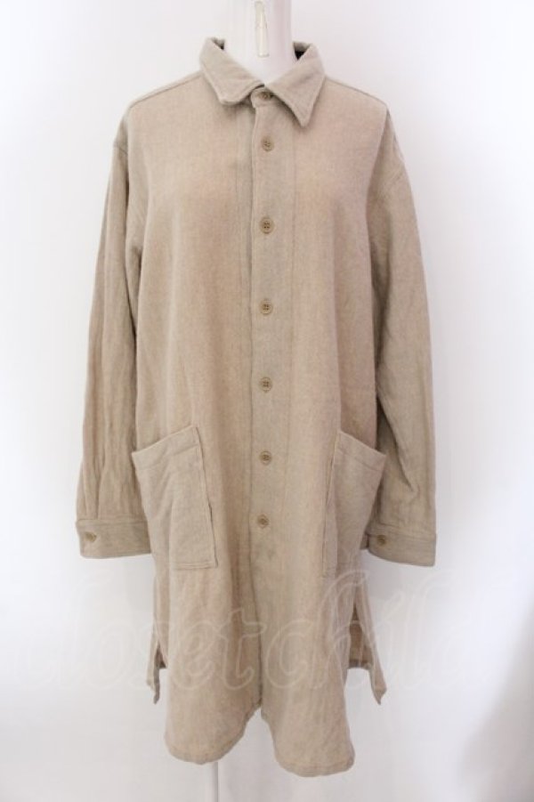 画像1: MILKBOY / WOOLY LONG SHIRTS シャツ  ベージュ O-25-02-18-029-MB-BL-IG-ZT077 (1)