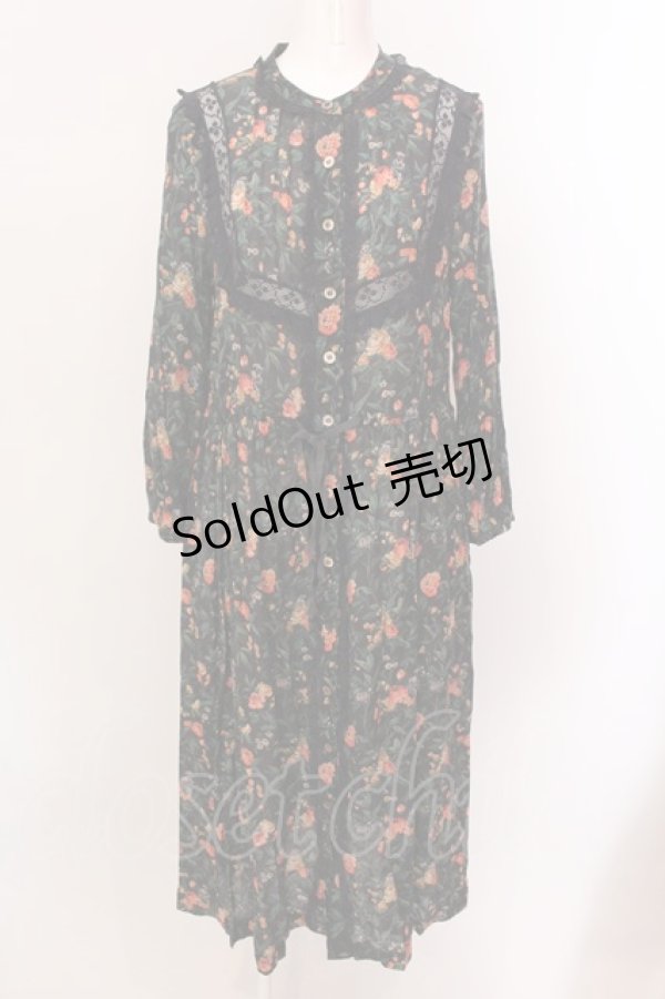 画像1: Jane Marple Dans Le Salon / Sussex rose Agatha ドレス M ネイビー O-25-02-19-001-JM-OP-IG-ZS (1)