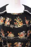 画像2: Jane Marple / Jubilee flowersサテンカラードレス M クロ O-25-02-19-026-JM-OP-YM-ZS (2)