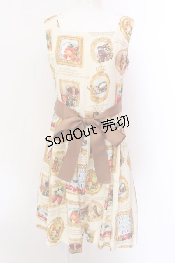 画像1: Jane Marple / Anniversaryフレームのスクエアドレス M アイボリー O-25-02-19-033-JM-OP-OW-ZI (1)