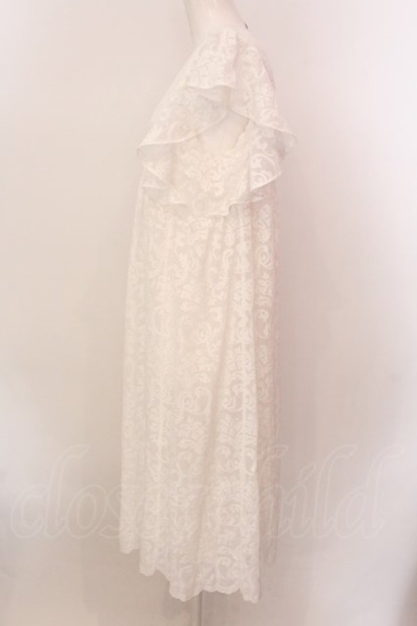 画像3: Jane Marple Dans Le Salon / ラッフルスリーブワンピース M シロ O-25-02-19-005-JM-OP-IG-ZS (3)