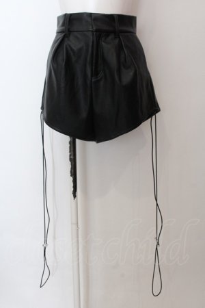 画像: Melt the lady / レザーライクショートパンツ S ブラック O-25-02-19-1001-PU-PA-IG-ZT077