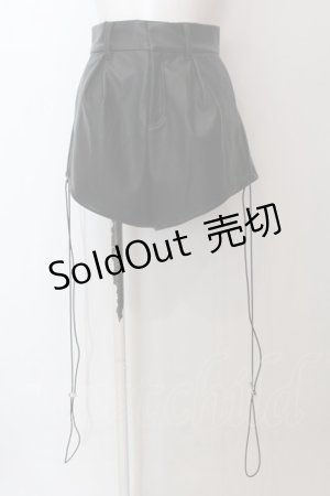 画像: Melt the lady / レザーライクショートパンツ S ブラック O-25-02-19-1001-PU-PA-IG-ZT077
