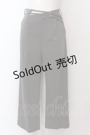 画像: Melt the lady / ダブルベルトアシンメトリーパンツ S グレー O-25-02-19-1004-PU-PA-IG-ZT089