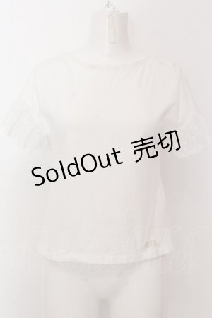 画像: MILK / チュールフリル袖トップス  シロ O-25-02-19-1039-ML-TO-OW-OS