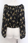 画像3: axes femme / 花柄ボリューム袖ブラウス M クロ O-25-02-19-1056-AX-BL-OW-ZT050 (3)