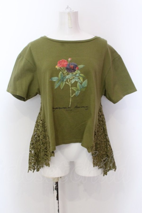 画像1: axes femme / ボタニカルガーデンTシャツ F グリーン O-25-02-19-1059-AX-TO-IG-ZT050 (1)