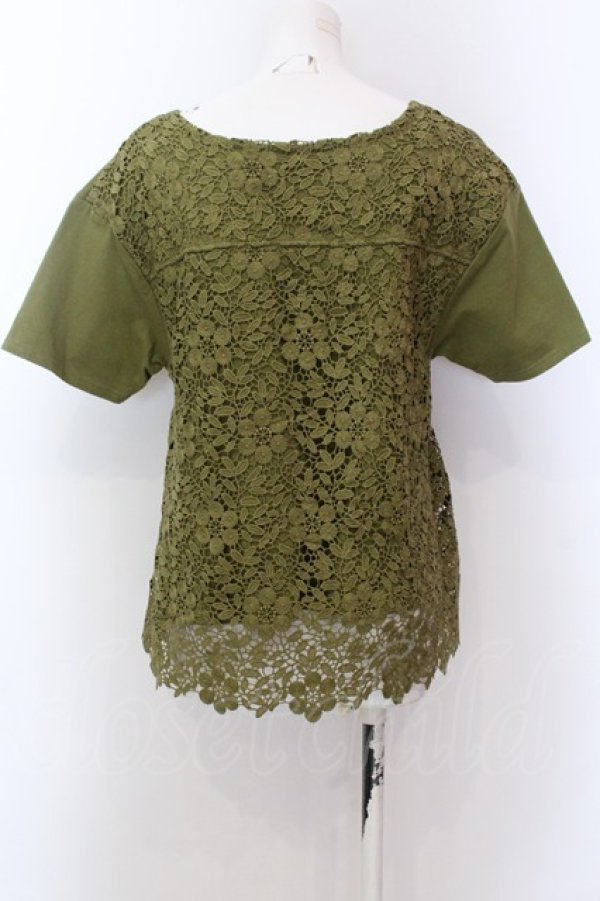 画像4: axes femme / ボタニカルガーデンTシャツ F グリーン O-25-02-19-1059-AX-TO-IG-ZT050 (4)