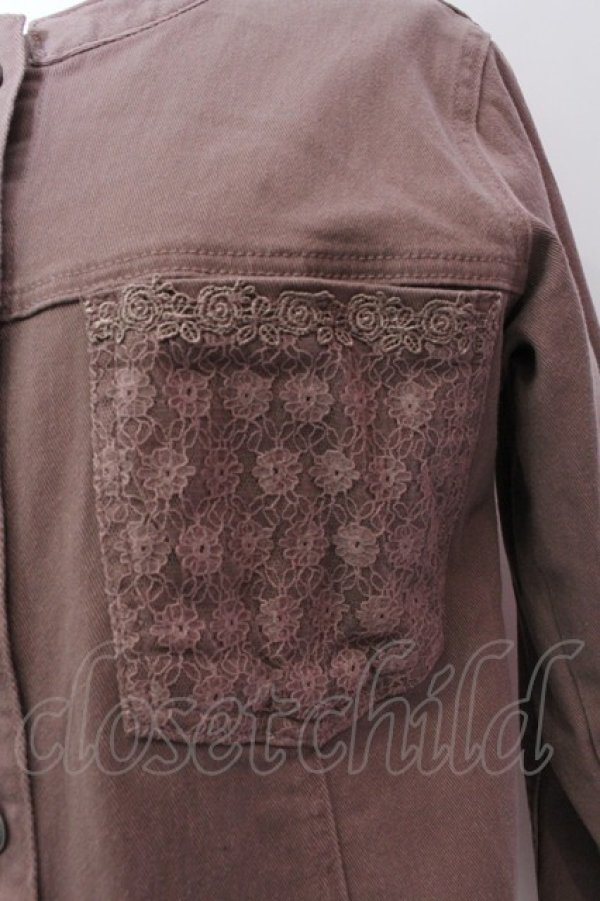 画像2: axes femme / ノーカラージャケット M ピンク系 O-25-02-19-1066-AX-JA-IG-ZT050 (2)