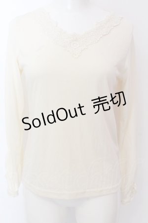 画像: axes femme / Vレースプルオーバー M アイボリー O-25-02-19-1070-AX-TO-IG-OS