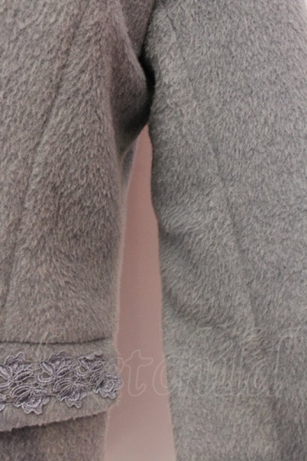 画像2: axes femme / シャギーハーフコート M アオ O-25-02-19-1074-AX-CO-YM-C040 (2)