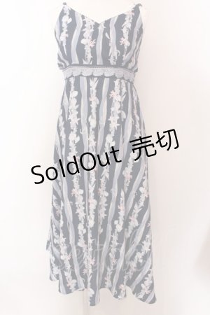 画像: axes femme POETIQUE / コーラルストライプマリンワンピース M ネイビー O-25-02-19-1078-AX-OP-IG-OS