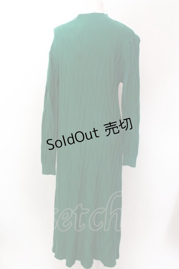 画像3: 【SALE】axes femme / ジャガードニットワンピース F グリーン O-25-02-19-1089-AX-OP-IG-ZT023 (3)