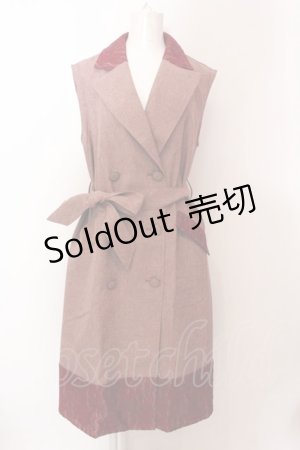 画像: axes femme / レースデザインジレ F アカ O-25-02-19-1093-AX-TO-IG-OS
