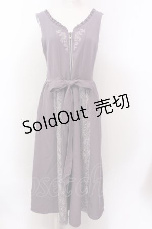 画像: axes femme / レース切替刺繍ジャンスカ M ラベンダー O-25-02-19-1096-AX-OP-IG-OS