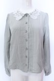 画像1: LEBECCA boutique / 高鳴る鼓動のレースカラーブラウス F グリーン O-25-02-19-1116-EL-BL-OW-ZT077 (1)