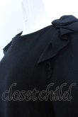 画像2: franche lippee black / ショルダーリボンウールワンピース M クロ O-25-02-19-1121-LO-OP-IG-ZT226 (2)