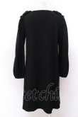 画像3: franche lippee black / ショルダーリボンウールワンピース M クロ O-25-02-19-1121-LO-OP-IG-ZT226 (3)