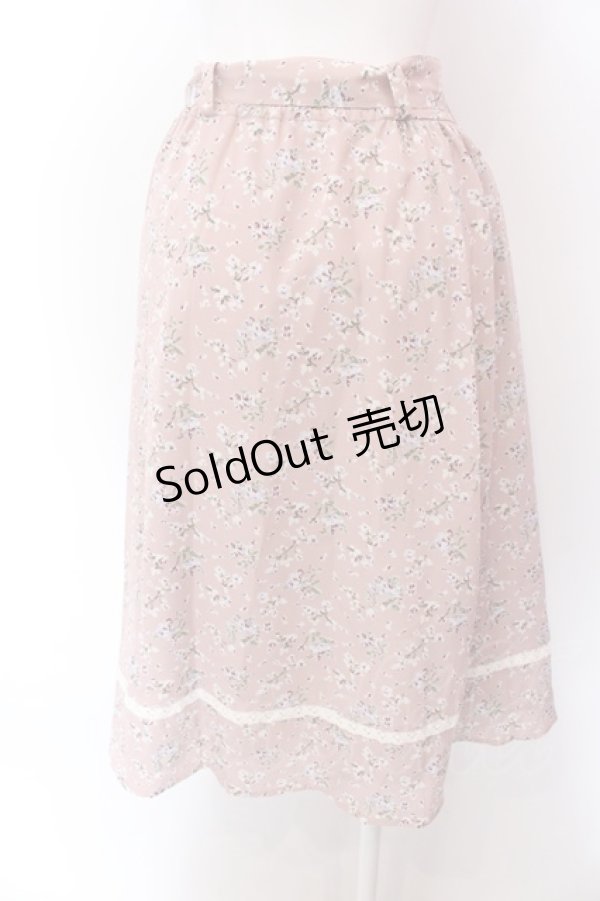 画像3: Fi.n.t / レース使い小花柄ギャザースカート  ピンク O-25-02-19-1131-CA-SK-IG-ZT181 (3)