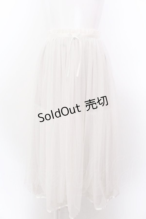 画像1: Franche Lippee / うさぎレース使いチュールスカート M ミルク×ベージュ O-25-02-19-1135-LO-SK-OW-ZT182 (1)