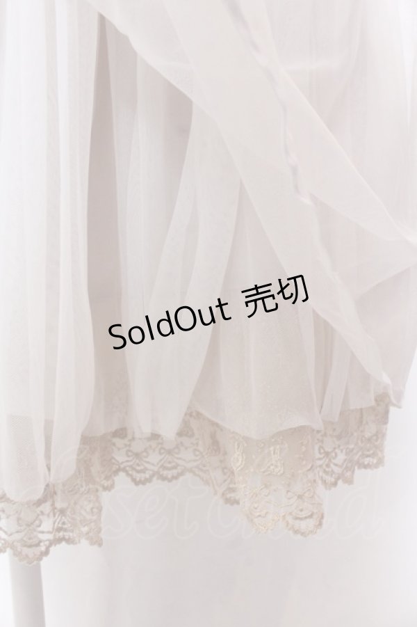 画像2: Franche Lippee / うさぎレース使いチュールスカート M ミルク×ベージュ O-25-02-19-1135-LO-SK-OW-ZT182 (2)