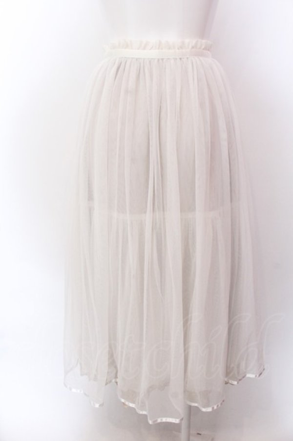 画像3: Franche Lippee / うさぎレース使いチュールスカート M ミルク×ベージュ O-25-02-19-1135-LO-SK-OW-ZT182 (3)
