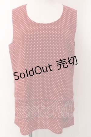 画像: INGEBORG / ノースリーブトップス  アカドット O-25-02-19-1015-LO-TO-IG-ZT091