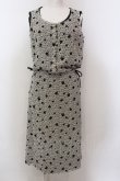 画像1: INGEBORG / フロッキーローズサイドレイヤードワンピース  シロ×クロ O-25-02-19-1016-LO-OP-IG-ZT092 (1)
