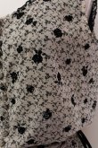 画像2: INGEBORG / フロッキーローズサイドレイヤードワンピース  シロ×クロ O-25-02-19-1016-LO-OP-IG-ZT092 (2)