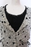 画像3: INGEBORG / フロッキーローズサイドレイヤードワンピース  シロ×クロ O-25-02-19-1016-LO-OP-IG-ZT092 (3)