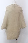 画像4: Franche Lippee / 麻混柄編みラメニットカーディガン M ベージュ O-25-02-19-1025-LO-TO-OW-ZT078 (4)